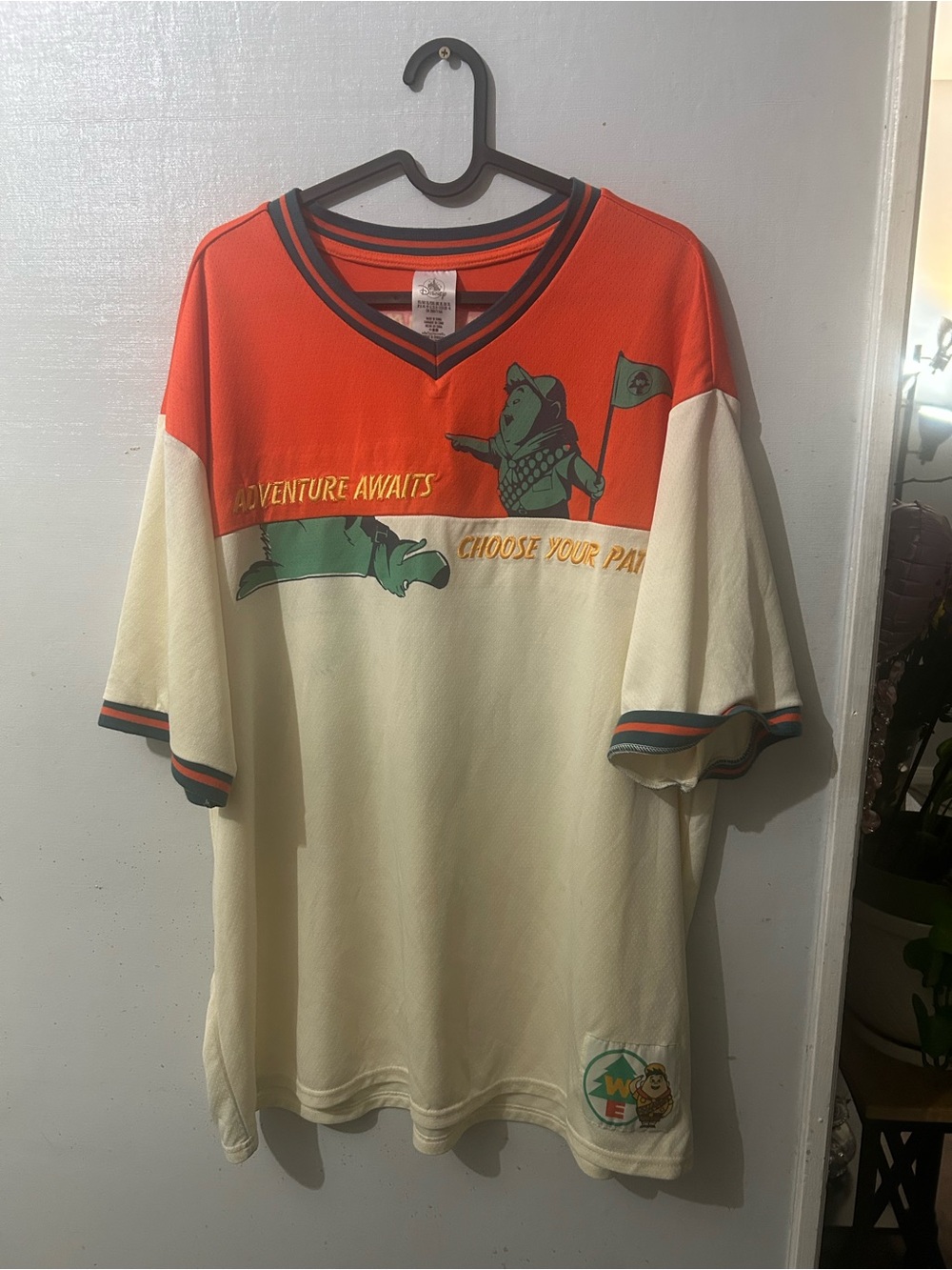 Disney Orange and Cream Adventure Awaits Graphic Jersey Shirt - Picture 1 of 7